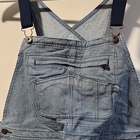 Duluth Trading Co Women’s Blue Denim Stripe Overalls - Picture 4 of 4